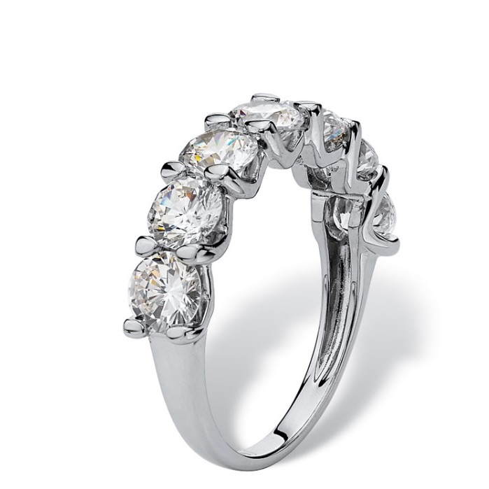 Cubic Zirconia Ring Platinum Plated